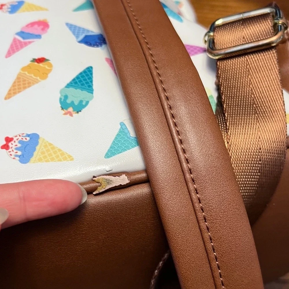 Loungefly Disney Princess Ice Cream Cones Mini Backpack WDBK1035 Preown See Pics